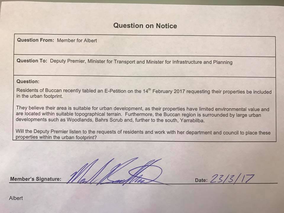 Question on Notice